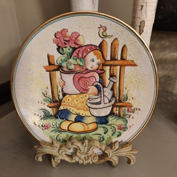 V. Tiziano Hand Painted & Etched Valentine's Day 1978 Plate Limited Edition #918 - Picture 1 of 8